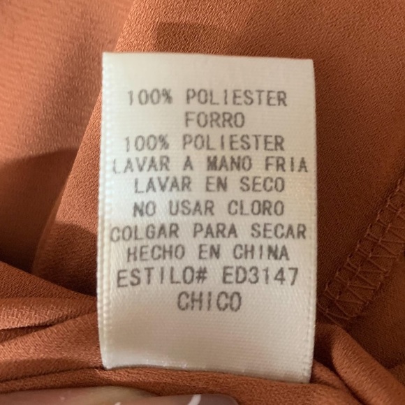 Women's Everly Burnt Orange a-line Floral Dress - Picture 5 of 6